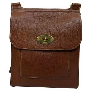 Mulberry Antony Crossbody Bag in Brown Leather